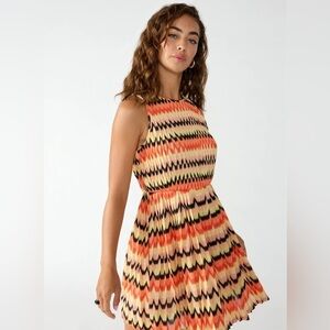 ☀️NWT Sanctuary Crochet Chevron Mini Dress in Citrus Stripe Bohemian